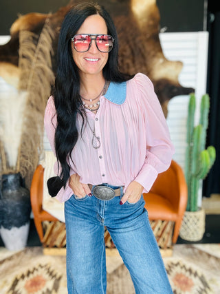 Desert Bloom Pink Blouse