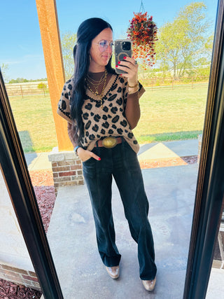 Lindy Leopard Knit Sweater Vest