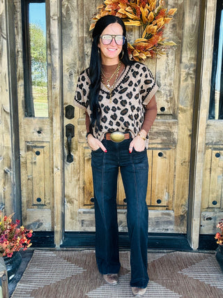 Lindy Leopard Knit Sweater Vest