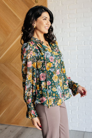 Ideal Ideas Floral Blouse-Long Sleeves-Ave Shops-Motis & Co Boutique, Women's Fashion Boutique in Carthage, Missouri