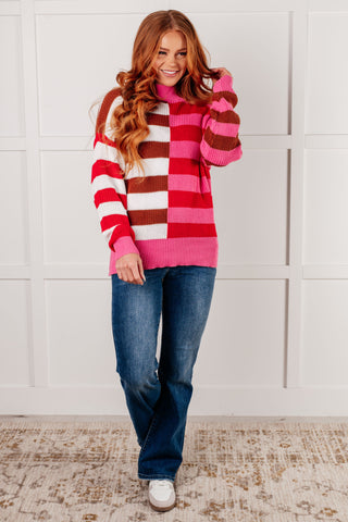 In Your Lane Color Blocked Stripe Sweater-Tops-Ave Shops-Motis & Co Boutique, Women's Fashion Boutique in Carthage, Missouri