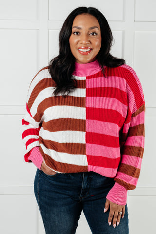 In Your Lane Color Blocked Stripe Sweater-Tops-Ave Shops-Motis & Co Boutique, Women's Fashion Boutique in Carthage, Missouri