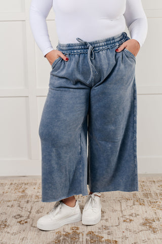 In or Out Wide Leg Cropped Pants in Dusty Blue-pants-Ave Shops-Motis & Co Boutique, Women's Fashion Boutique in Carthage, Missouri