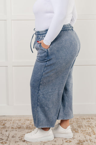 In or Out Wide Leg Cropped Pants in Dusty Blue-pants-Ave Shops-Motis & Co Boutique, Women's Fashion Boutique in Carthage, Missouri