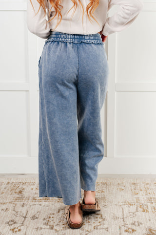 In or Out Wide Leg Cropped Pants in Dusty Blue-pants-Ave Shops-Motis & Co Boutique, Women's Fashion Boutique in Carthage, Missouri