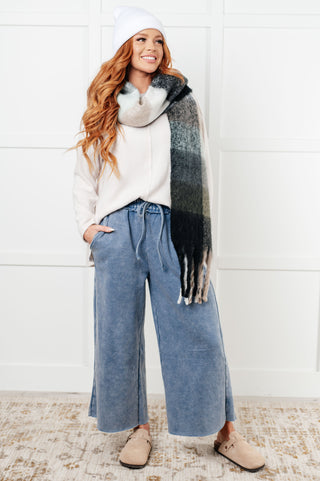 In or Out Wide Leg Cropped Pants in Dusty Blue-pants-Ave Shops-Motis & Co Boutique, Women's Fashion Boutique in Carthage, Missouri