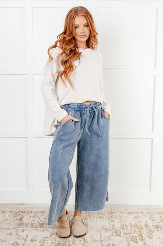 In or Out Wide Leg Cropped Pants in Dusty Blue-pants-Ave Shops-Motis & Co Boutique, Women's Fashion Boutique in Carthage, Missouri