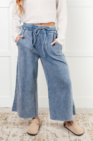 In or Out Wide Leg Cropped Pants in Dusty Blue-pants-Ave Shops-Motis & Co Boutique, Women's Fashion Boutique in Carthage, Missouri