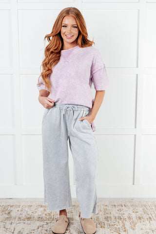 In or Out Wide Leg Cropped Pants in Light Grey-Pants-Ave Shops-Motis & Co Boutique, Women's Fashion Boutique in Carthage, Missouri