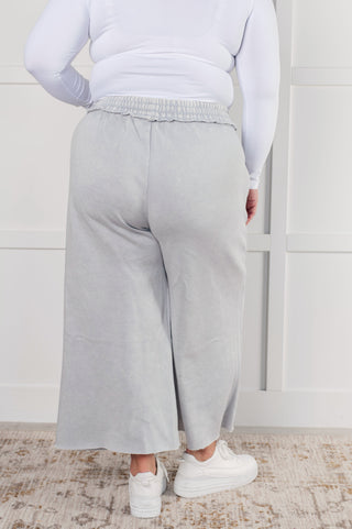 In or Out Wide Leg Cropped Pants in Light Grey-Pants-Ave Shops-Motis & Co Boutique, Women's Fashion Boutique in Carthage, Missouri