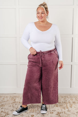 In or Out Wide Leg Cropped Pants in Eggplant-pants-Ave Shops-Motis & Co Boutique, Women's Fashion Boutique in Carthage, Missouri