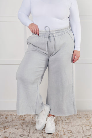 In or Out Wide Leg Cropped Pants in Light Grey-Pants-Ave Shops-Motis & Co Boutique, Women's Fashion Boutique in Carthage, Missouri