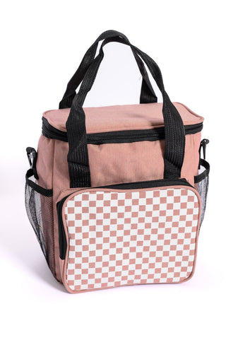 Insulated Checked Tote in Pink-Coolers-Ave-Motis & Co Boutique, Women's Fashion Boutique in Carthage, Missouri