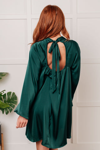 Isn't It Lovely Poly Satin Butterfly Sleeve Dress-Dresses-Ave Shops-Motis & Co Boutique, Women's Fashion Boutique in Carthage, Missouri