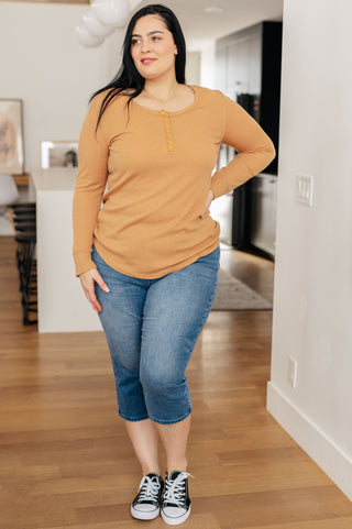 It's Been So Long Henley in Golden Sand-Long Sleeves-Ave Shops-Motis & Co Boutique, Women's Fashion Boutique in Carthage, Missouri