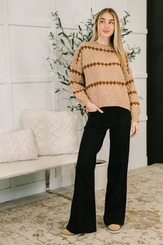 Ivy Lane Textured Sweater in Taupe-Sweaters-Ave Shops-Motis & Co Boutique, Women's Fashion Boutique in Carthage, Missouri
