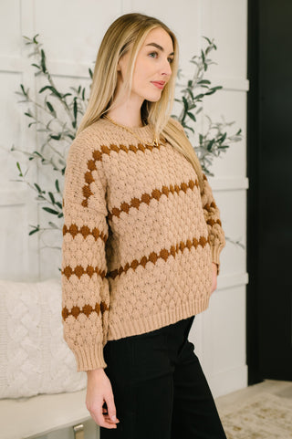Ivy Lane Textured Sweater in Taupe-Sweaters-Ave Shops-Motis & Co Boutique, Women's Fashion Boutique in Carthage, Missouri