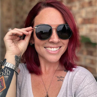 Ivy Black and Gold Wire Sunglasses-Sunglasses-DAX-Motis & Co Boutique, Women's Fashion Boutique in Carthage, Missouri