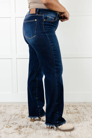 Jacqueline Mid Rise Frayed Hem Straight Leg Jean-Jeans-Ave Shops-Motis & Co Boutique, Women's Fashion Boutique in Carthage, Missouri