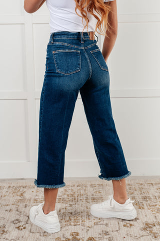 Janice High Rise Button Fly Wide Leg Crop Jeans-Womens-Ave Shops-Motis & Co Boutique, Women's Fashion Boutique in Carthage, Missouri