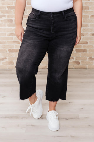 Ryan High Rise Button Fly Wide Leg Crop Jeans-Jeans-Ave Shops-Motis & Co Boutique, Women's Fashion Boutique in Carthage, Missouri