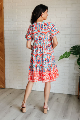 Journey On Mixed Print Dress-Dresses-Ave Shops-Motis & Co Boutique, Women's Fashion Boutique in Carthage, Missouri