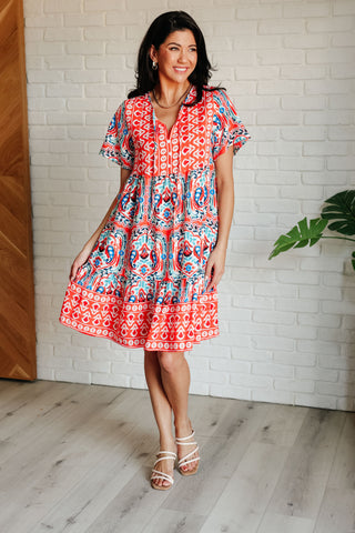 Journey On Mixed Print Dress-Dresses-Ave Shops-Motis & Co Boutique, Women's Fashion Boutique in Carthage, Missouri