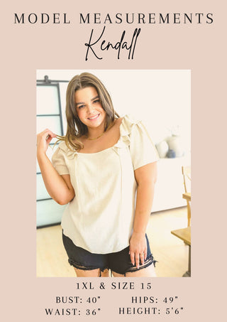 Casually Boho Keyhole Neckline Top-Short Sleeves-Ave-Motis & Co Boutique, Women's Fashion Boutique in Carthage, Missouri