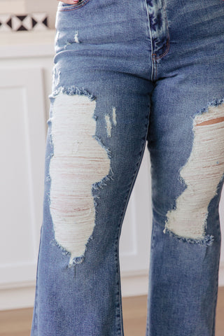 Kiana High Rise Heavy Destroy Flare-Jeans-Ave-Motis & Co Boutique, Women's Fashion Boutique in Carthage, Missouri