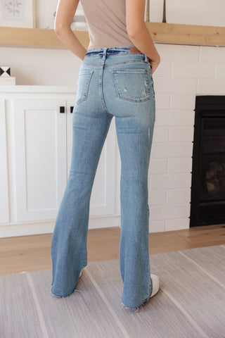 Kiana High Rise Heavy Destroy Flare-Jeans-Ave-Motis & Co Boutique, Women's Fashion Boutique in Carthage, Missouri