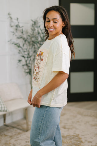 Knee Deep in Flowers We Applique Top-Graphic Tees-Ave Shops-Motis & Co Boutique, Women's Fashion Boutique in Carthage, Missouri