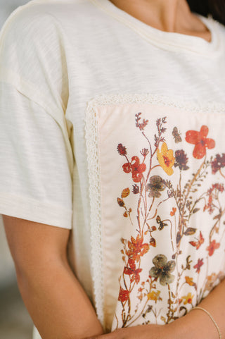Knee Deep in Flowers We Applique Top-Graphic Tees-Ave Shops-Motis & Co Boutique, Women's Fashion Boutique in Carthage, Missouri