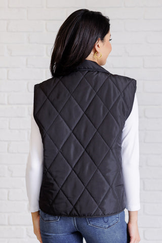 Layering Queen Quilted Puffer Vest in Black-Vests-Ave Shops-Motis & Co Boutique, Women's Fashion Boutique in Carthage, Missouri