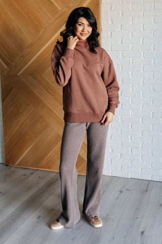 Set Process Mineral Wash Waffle Knit Pants in Brown-Pants-Ave Shops-Motis & Co Boutique, Women's Fashion Boutique in Carthage, Missouri