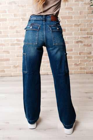 Leila High Rise Cargo Straight Jeans-Jeans-Ave-Motis & Co Boutique, Women's Fashion Boutique in Carthage, Missouri