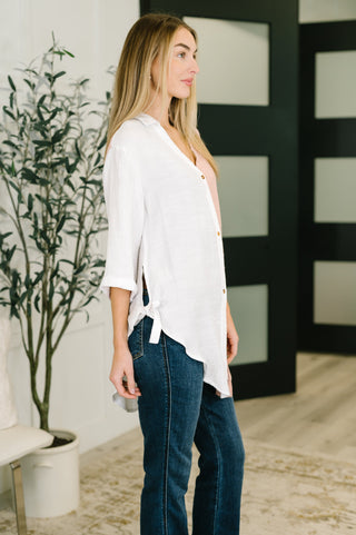 Like You Do Dual Toned Button Down-T-shirt-Ave Shops-Motis & Co Boutique, Women's Fashion Boutique in Carthage, Missouri