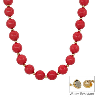 Vinita Chunky Beaded Red Necklace-Necklace-What's Hot-Motis & Co Boutique, Women's Fashion Boutique in Carthage, Missouri