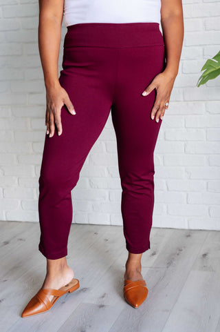 Magic Ankle Crop Skinny Pants in Wine-Pants-Ave Shops-Motis & Co Boutique, Women's Fashion Boutique in Carthage, Missouri