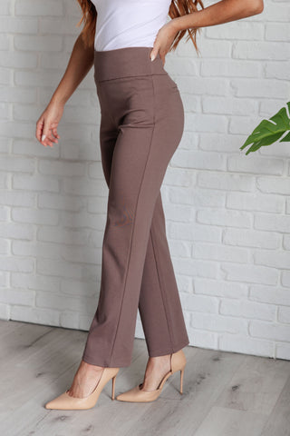 Magic Straight Pants in Dark Mocha-pants-Ave Shops-Motis & Co Boutique, Women's Fashion Boutique in Carthage, Missouri