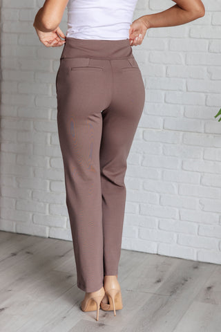 Magic Straight Pants in Dark Mocha-pants-Ave Shops-Motis & Co Boutique, Women's Fashion Boutique in Carthage, Missouri