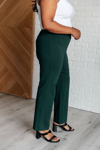 Magic Straight Pants in Hunter Green-pants-Ave Shops-Motis & Co Boutique, Women's Fashion Boutique in Carthage, Missouri