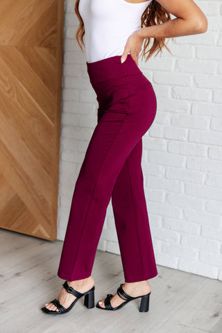 Magic Straight Pants in Wine-Bottoms-Ave Shops-Motis & Co Boutique, Women's Fashion Boutique in Carthage, Missouri