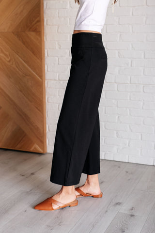 Magic Wide Leg Crop Pants in Black-Bottoms-Ave Shops-Motis & Co Boutique, Women's Fashion Boutique in Carthage, Missouri