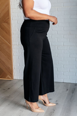 Magic Wide Leg Crop Pants in Black-Bottoms-Ave Shops-Motis & Co Boutique, Women's Fashion Boutique in Carthage, Missouri