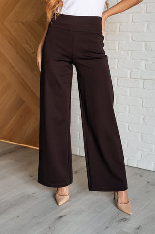 Magic Wide Leg Pants in Chocolate-Bottoms-Ave Shops-Motis & Co Boutique, Women's Fashion Boutique in Carthage, Missouri