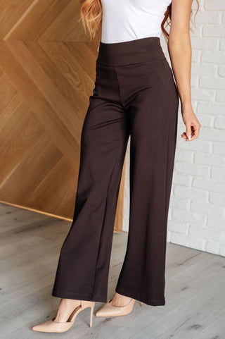 Magic Wide Leg Pants in Chocolate-Bottoms-Ave Shops-Motis & Co Boutique, Women's Fashion Boutique in Carthage, Missouri