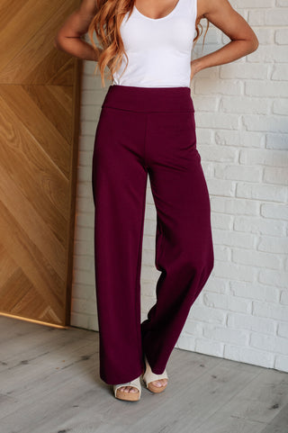 Magic Wide Leg Pants in Wine-Bottoms-Ave Shops-Motis & Co Boutique, Women's Fashion Boutique in Carthage, Missouri