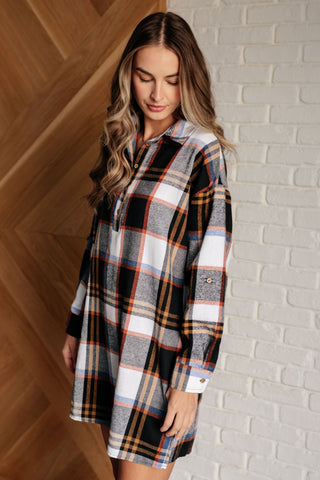 Make it Right Plaid Shirt Dress-Dresses-Ave Shops-Motis & Co Boutique, Women's Fashion Boutique in Carthage, Missouri