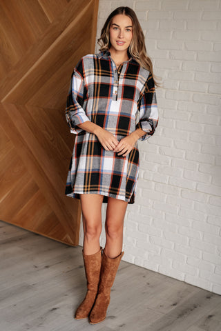 Make it Right Plaid Shirt Dress-Dresses-Ave Shops-Motis & Co Boutique, Women's Fashion Boutique in Carthage, Missouri