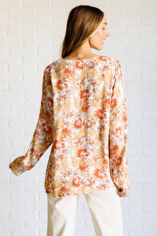 Marigold Dreams Floral Blouse-Long Sleeves-Ave Shops-Motis & Co Boutique, Women's Fashion Boutique in Carthage, Missouri